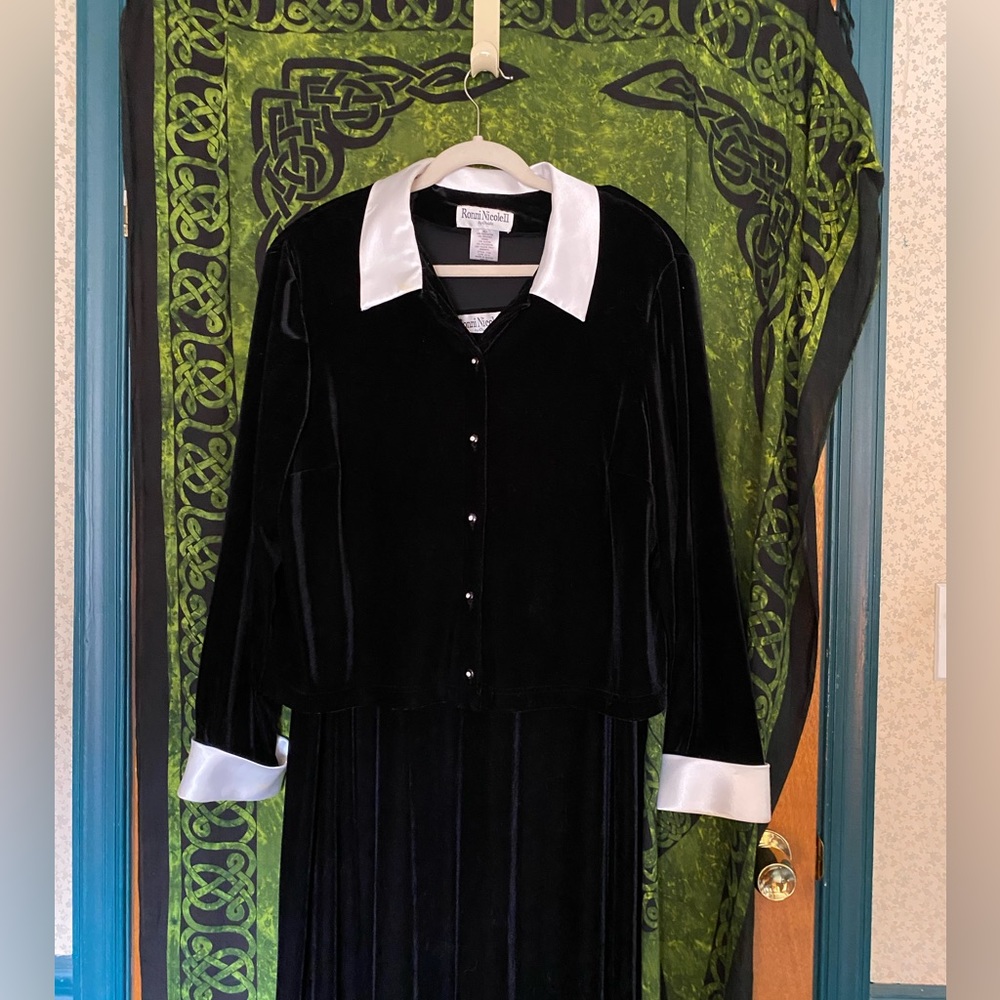 2 Piece Velvet Maxi Dress